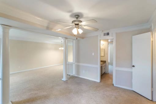 Living Room with Crown Molding