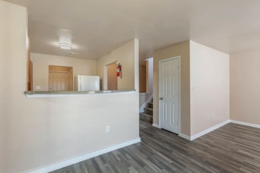 Kitchen area with breakfast bar