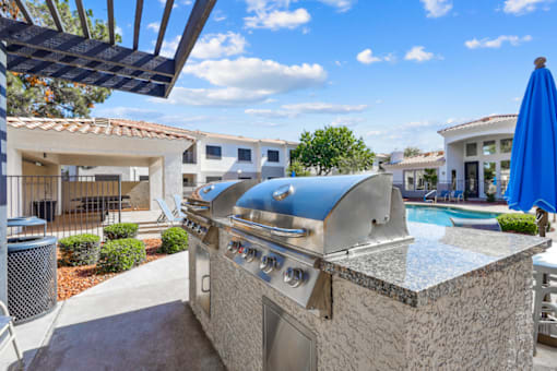Outdoor grilling station