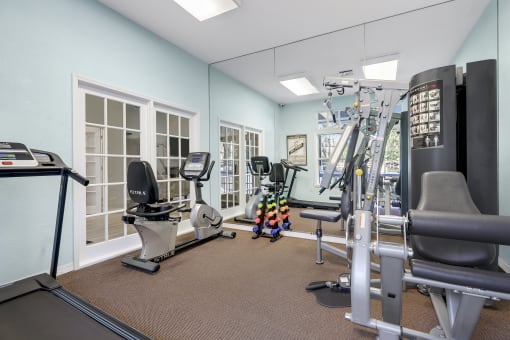 our gym is equipped with a variety of cardio equipment