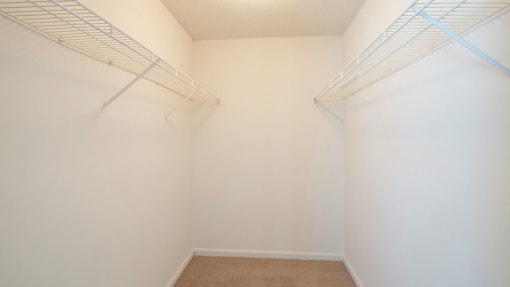 Walk in Closet with Wire Shelves