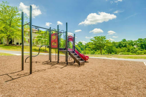 Playground on wood chips