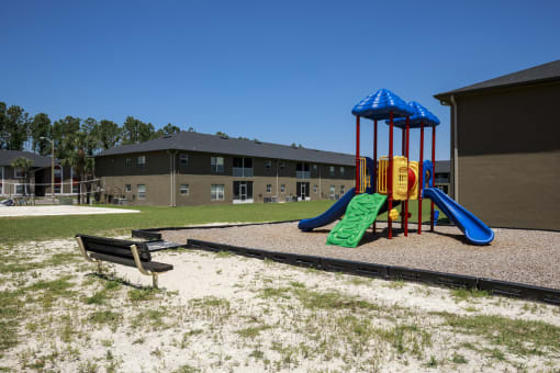 our playground is in front of our apartments in the community