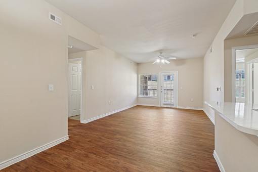 living room with hardwood-style flooring