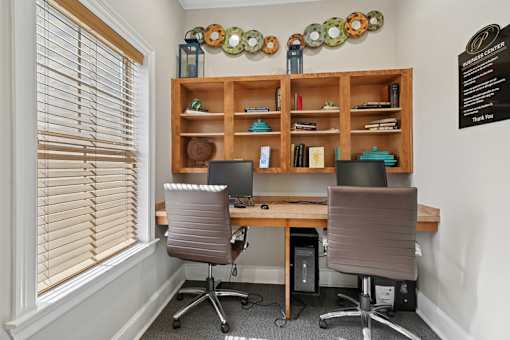 business center with computer desks