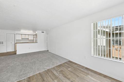 living room with a window