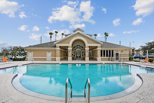 take a dip in the resort style pool at the enclave at woodbridge apartments in sugar land