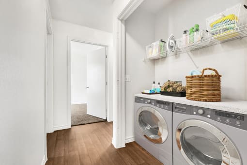 virtually staged laundry area