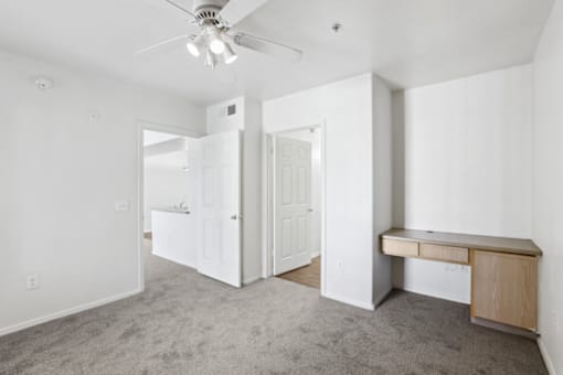 room in built-in desk area at The Village at Sun Valley Apartments, Mesa Arizona