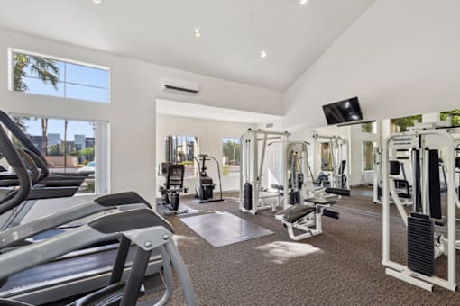 treadmill in gym at The Village at Sun Valley Apartments, Arizona