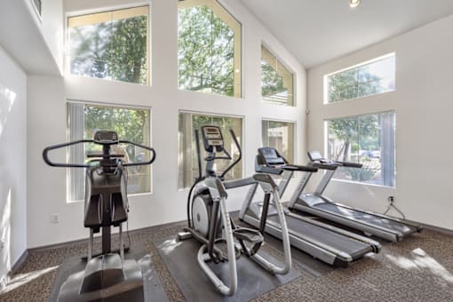 Tread mill in fitness center at The Village at Sun Valley Apartments, Mesa Arizona