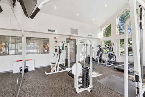 Chest machine in gym at The Village at Sun Valley Apartments, Mesa, AZ 85207