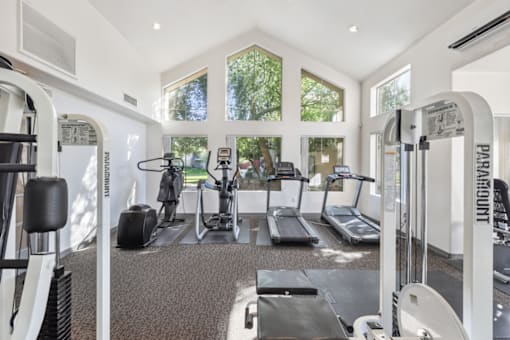 Large window in gym at The Village at Sun Valley Apartments, Mesa, 85207
