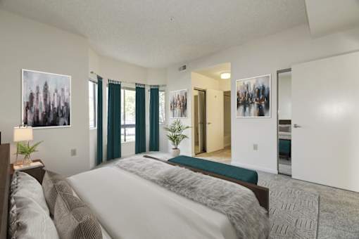 our apartments offer a bedroom with a king sized bed