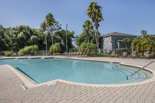 Swimming Pool with handrails and stairs