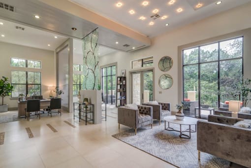 Spacious Lounge at 3500 Westlake Apartments, Greystar Real Estate, Austin