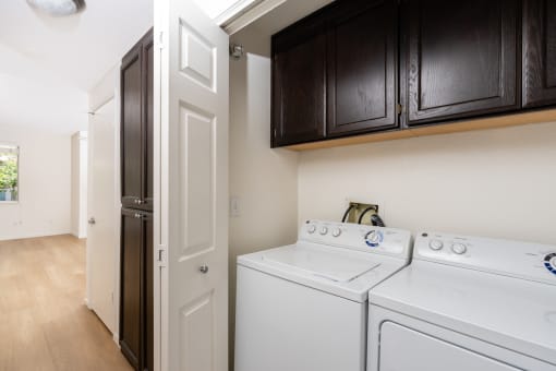 our apartments have a spacious laundry room with a washer and dryer