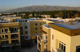 a view of a city from the roof of a building