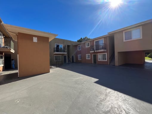 our apartments have a large parking lot and balconies for residents to enjoy