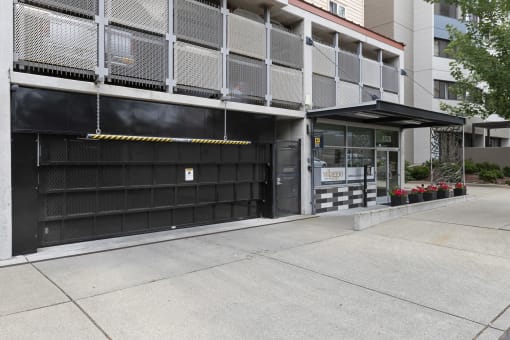 Property Garage Door Leading to Underground Parking at Villaggio Apartment Homes, Washington