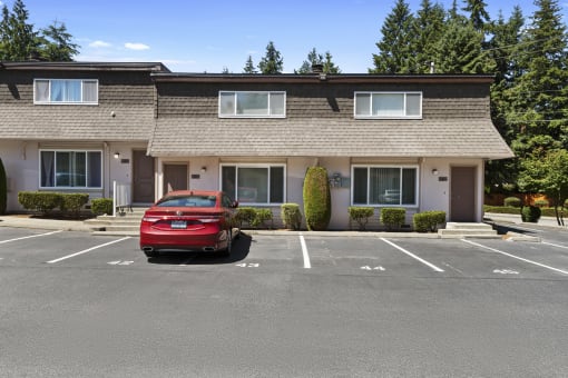 Resident Reserved Parking with View of Townhomes at Woodlake Townhomes, Edmonds