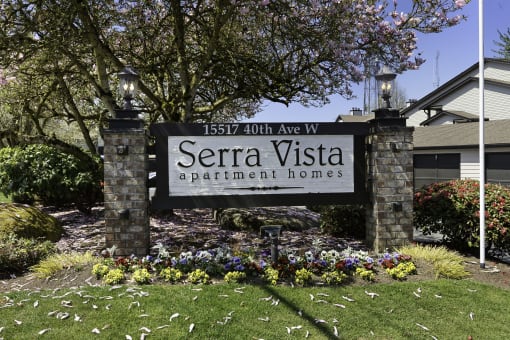 Welcoming Signage for Serra Vista Apartment Homes, Lynnwood, 98087
