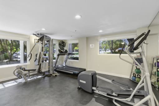 Spacious Fitness Facility with Large Oversized Windows at Sir Gallahad Apartment Homes, Washington