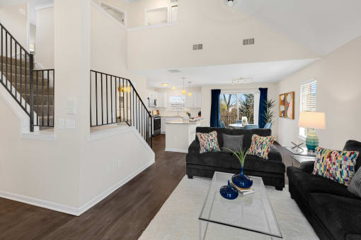 Living Room With Loft at Mainstreet Village, Novi, MI, 48375