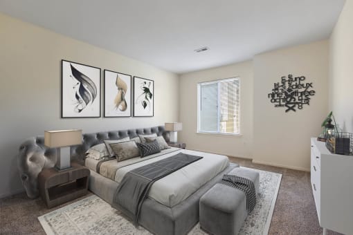 Comfortable Bedroom at Adams Creek, Auburn Hills, Michigan