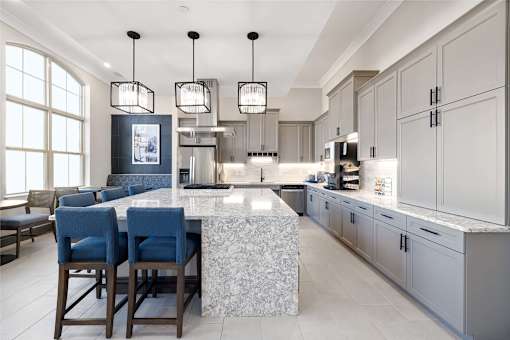 Modern kitchen at Griffin Weston apartments in Cary, NC