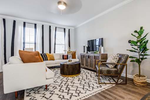 2 Bedroom townhome living area at Griffin Weston, North Carolina