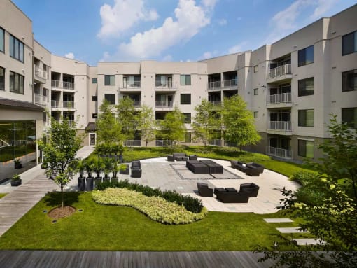 Courtyard Patio With Ample Sitting  at AVE Clifton, New Jersey