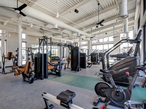Fitness Center With Modern Equipment at AVE Phoenix Terra, Phoenix, AZ, 85003