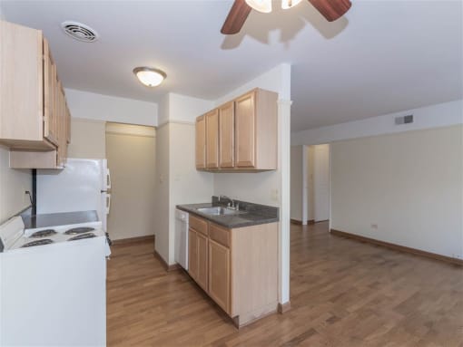 Winthrop Place - Kitchen and Living Room Photo