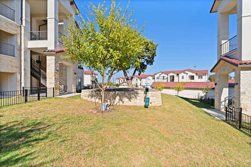 the preserve at ballantyne commons yard with tree and apartments