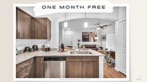 a one month free home staging checklist for a kitchen and living room