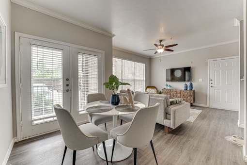 Dining And Living Area at The Brazos, Dallas, TX, 75287
