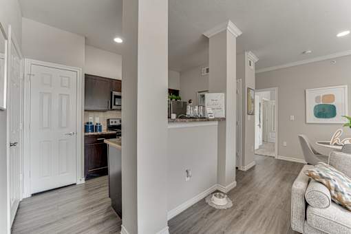 Kitchen And Living Area at The Brazos, Texas