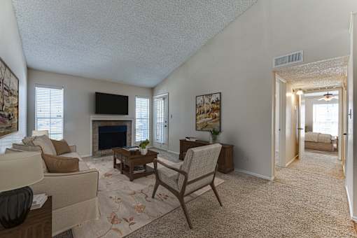 Main Living Room at Hunters Hill Apartments, Dallas, TX, 75287