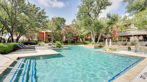 Outdoor Swimming Pool at Hunters Hill, Dallas, TX, 75287