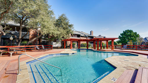 Invigorating Pool at Indian Creek Apartments, Carrollton, TX