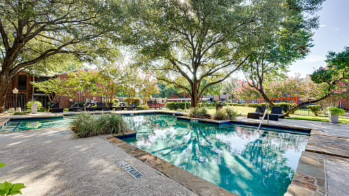 Private Swimming Pool at Indian Creek Apartments, Carrollton