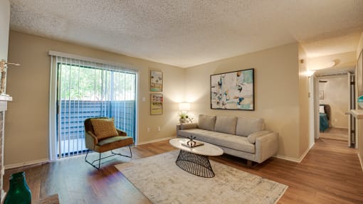 Living Room at Indian Creek Apartments, Carrollton