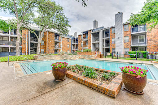 Pool Area at The Manhattan Apartments, Dallas, TX, 75252