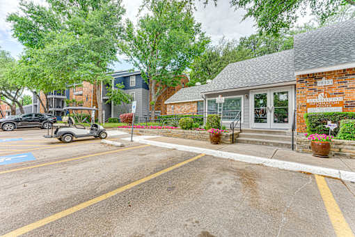 A parking lot at The Manhattan Apartments, Dallas, TX