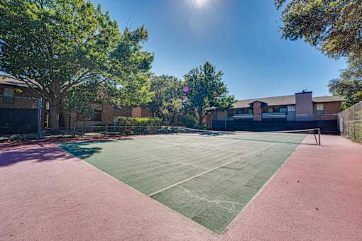 tennis court surrounded at Southern Oaks, Fort Worth, 76132