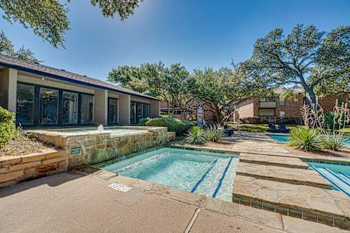 swimming pool in a backyard at Southern Oaks, Fort Worth, TX