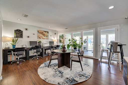 modern home office at Southern Oaks, Fort Worth Texas