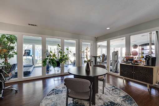 dining room with a round table at Southern Oaks, Fort Worth, TX 76132  