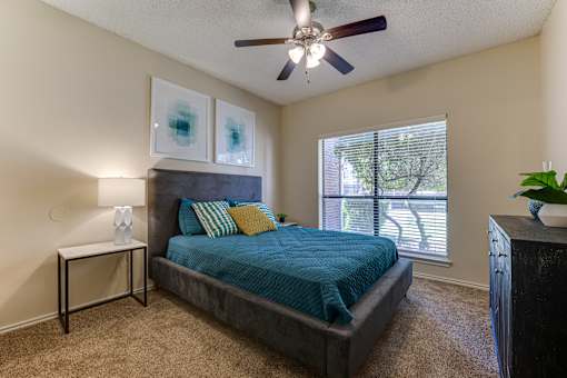 Bedroom With Ceiling Fan at Wilson Crossing, Cedar Hill